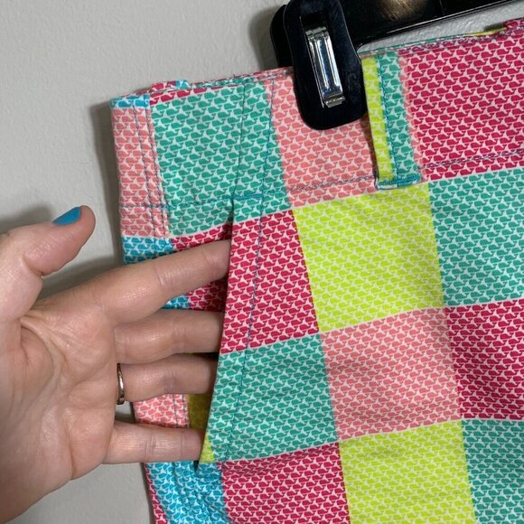 Vineyard Vines Whale Patchwork Every Day Shorts Womens Multicolor Stretch Size 6 - Picture 2 of 12